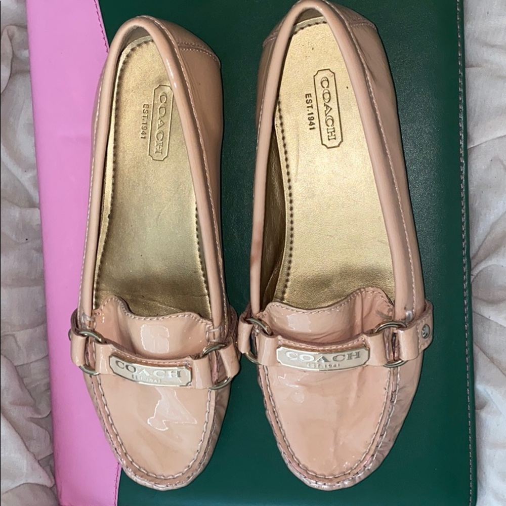 Coach pink loafers